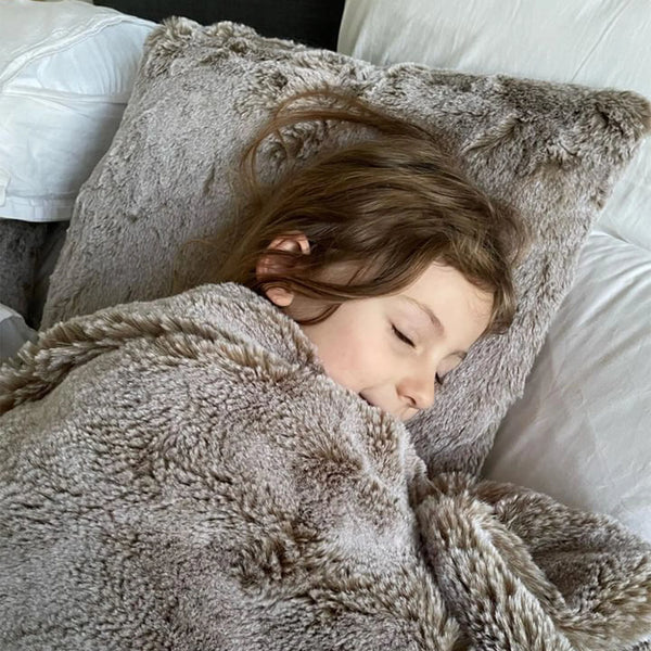 Deluxe Faux Fur Cushion - Cappuccino