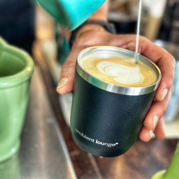 Kaffeetasse aus Edelstahl – Schwarz