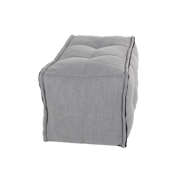 Twin Ottoman Middle Link - Keystone Grey with Linen